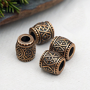 Bronze hair and beard beads