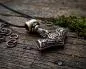Preview: Runes - Valknut Stainless Steel Thorhammer