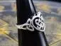 Preview: Endless knot heart shaped silver ring