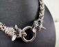 Preview: Byzantine stainless steel chain with imposing wolf heads
