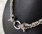 Preview: Byzantine stainless steel chain with imposing wolf heads