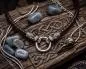 Preview: Dark Brown Wolf Head Leather Necklace – Nordic Stainless Steel Wolves