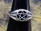 Preview: Damen Silberring Pentagramm mit Krallen