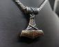 Preview: Zweifarbiger Thorshammer mit "Mjolnir"-Gravur
