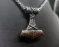 Preview: Zweifarbiger Thorshammer mit "Mjolnir"-Gravur Preview: Zweifarbiger Thorshammer mit "Mjolnir"-Gravur