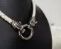 Preview: White Leather Necklace with Wolf Heads – Elegant, Unique & Nordic Inspired