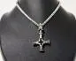 Preview: Wolf Cross Pendant Stainless Steel | Nordic Jewelry