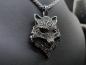 Preview: Stylized wolf head made of stainless steel