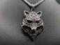 Preview: Stylized wolf head made of stainless steel