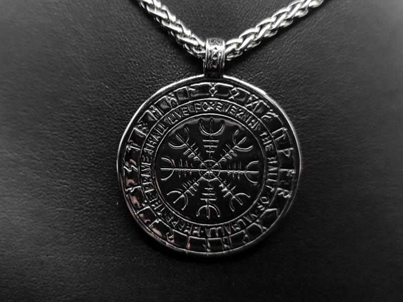 Wikinger Anhänger "Ægishjálmur" aus Edelstahl