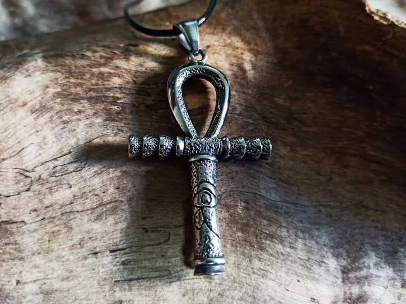 Stainless steel handle cross Ankh