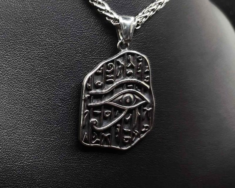 Edelstahlanhänger Auge des Ra