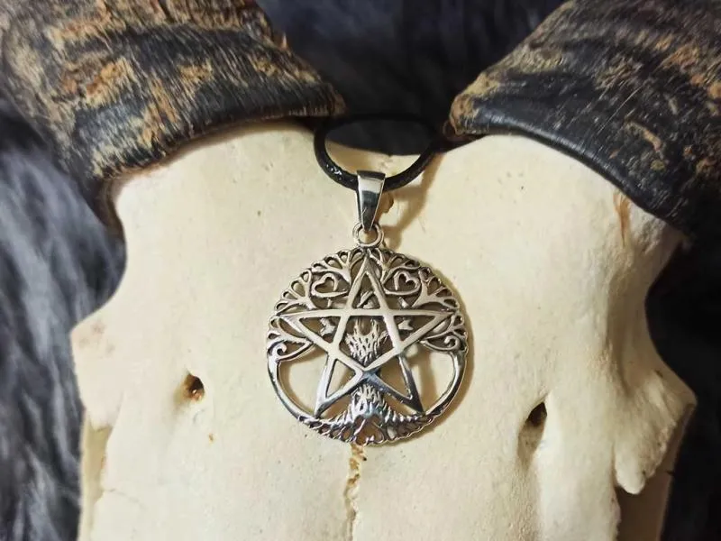 Pentagram united with a tree of life