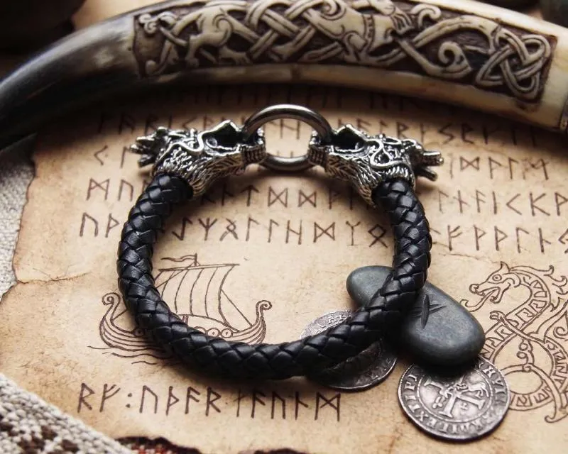 Dragon leather bracelet