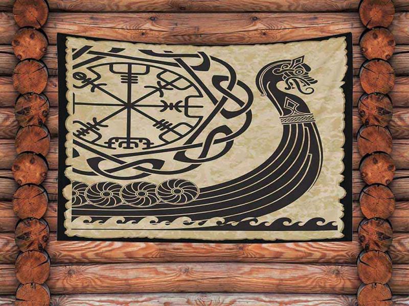 Wandtuch Drachenboot