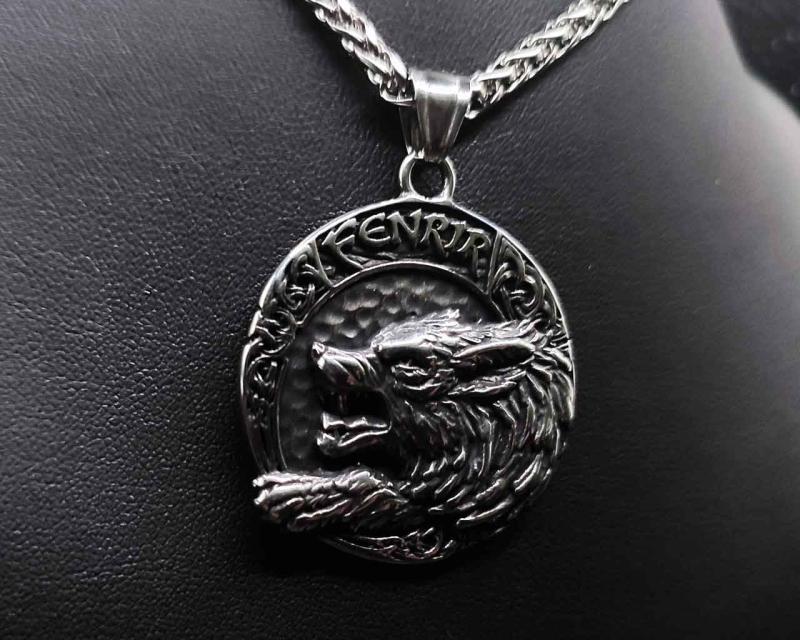 Fenriswolf Fenrir Edelstahlanhänger