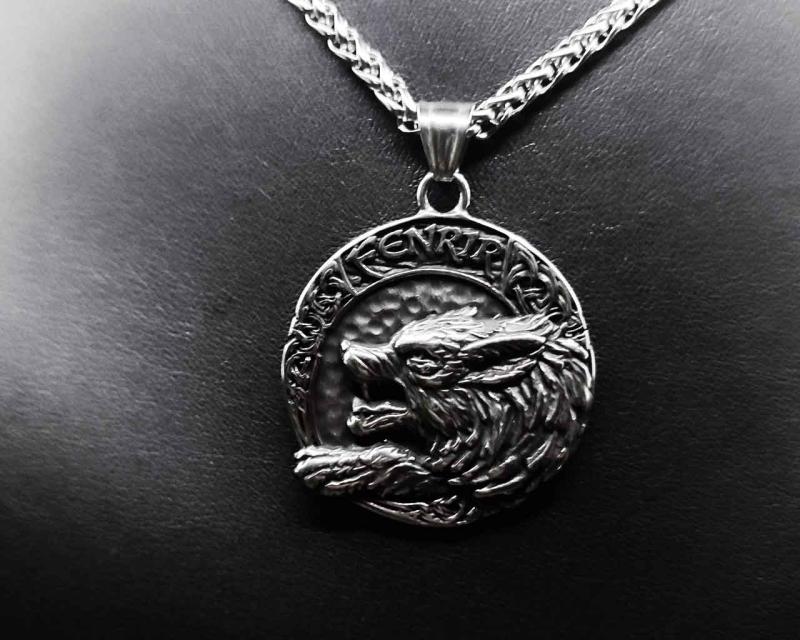 Fenriswolf Fenrir Edelstahlanhänger