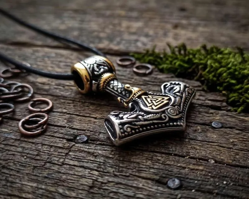 Runes - Valknut Stainless Steel Thorhammer