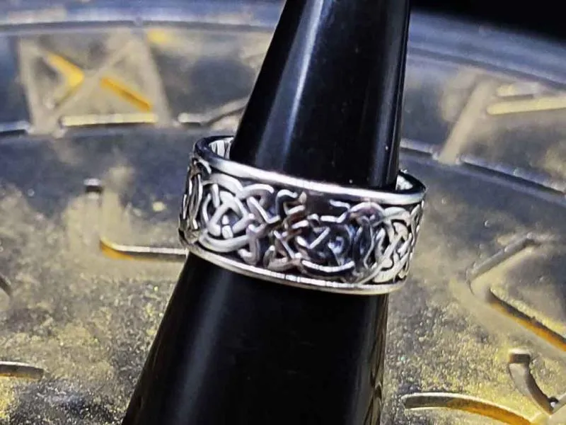 Edelstahl Ring Keltischer Knoten