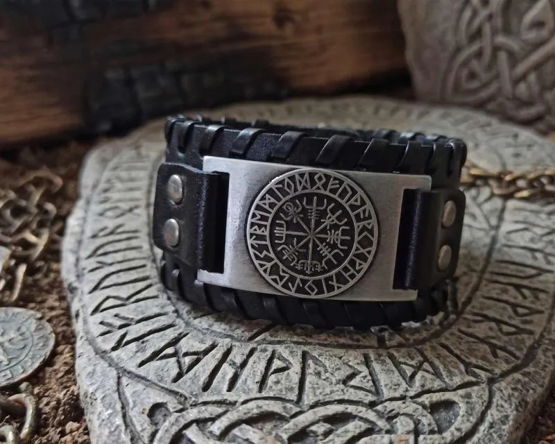 Lederarmband Vegvisir