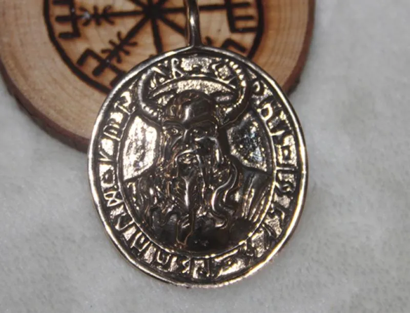 Großes Odin Amulett Bronze