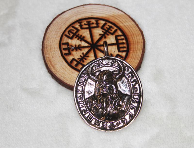 Großes Odin Amulett Bronze