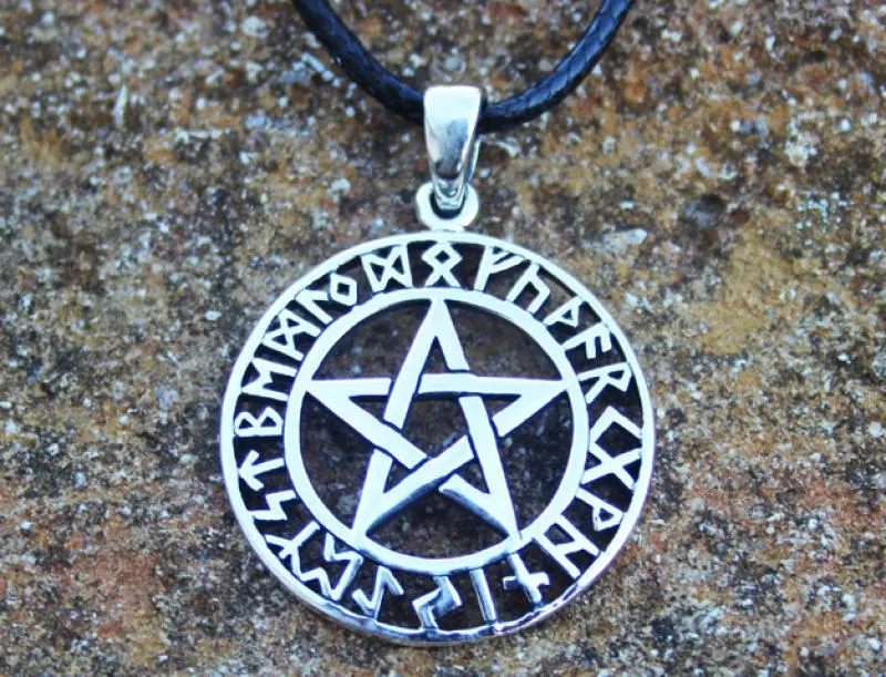 Celtic pentagram with runes