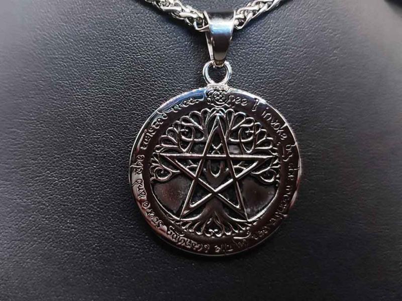 Pentakel & Lebensbaum Edelstahlanhänger