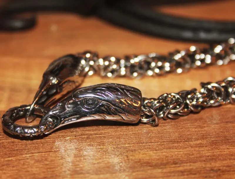 Stainless steel raven king chain