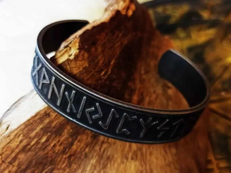 Viking runes bangle