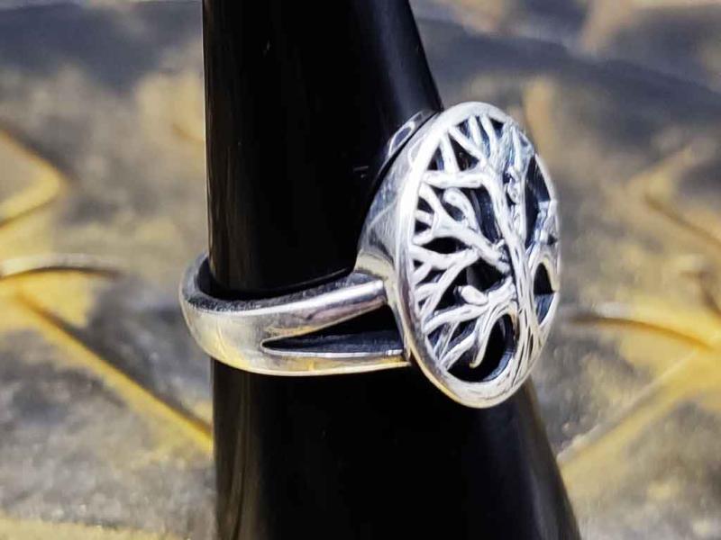 Lebensbaum Damen Silberring