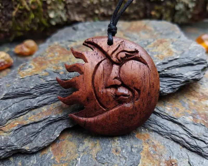 Handcrafted sun and moon