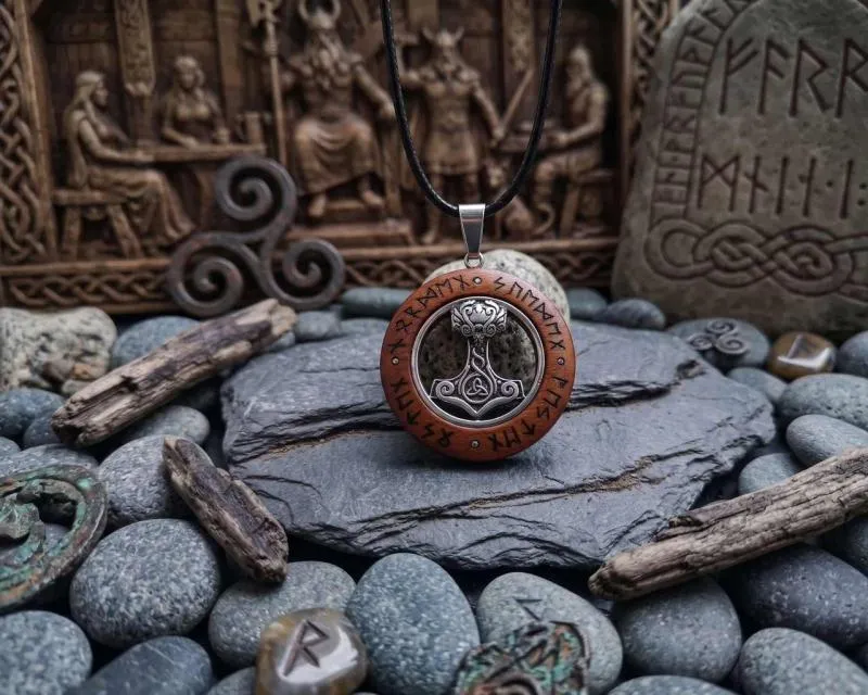 Thorhammer mit Walnussring
