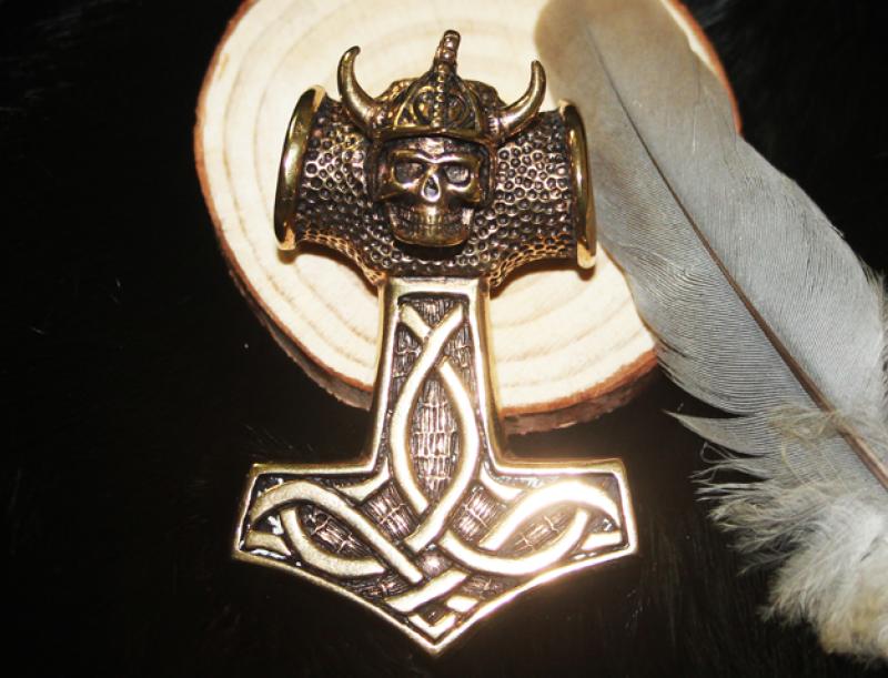 Great Thors Hammer Viking Skull
