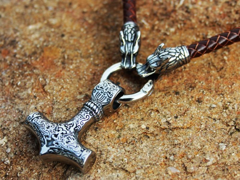 Wolfslederkette Thorhammer