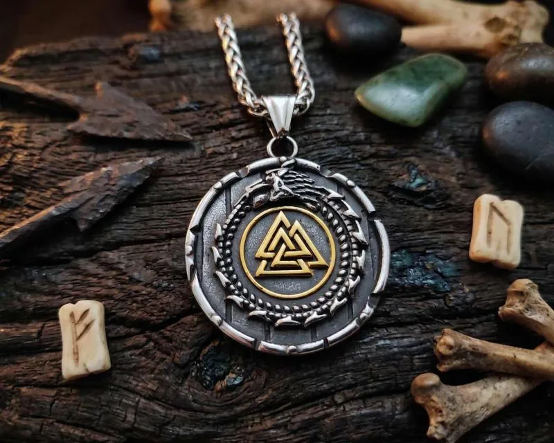 Valknut & Weltenschlange Anhänger