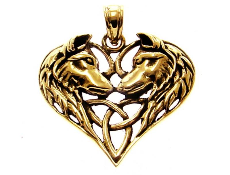 Pendant Wolf heart