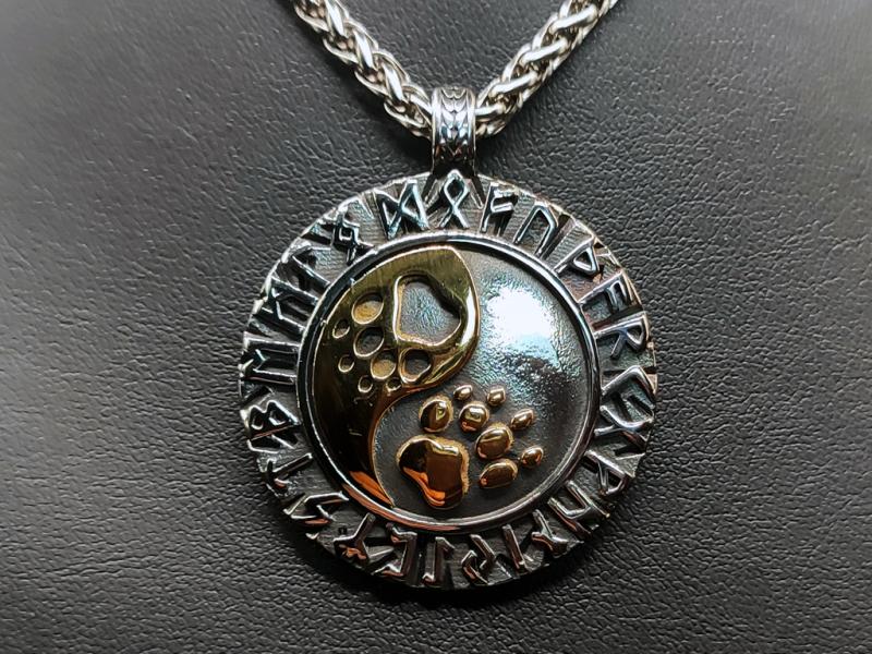 Yin-Yang Bear Paw Amulet