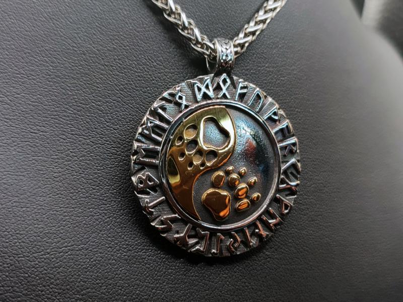 Yin-Yang Bear Paw Amulet