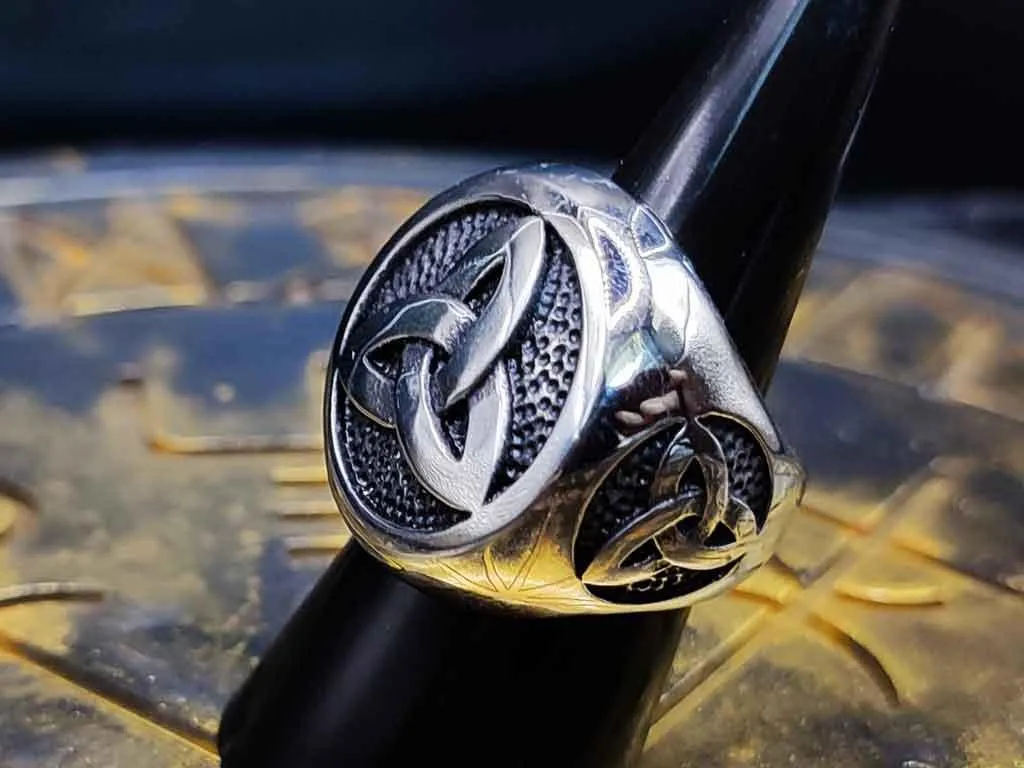 Big Three Triquetras Stainless Steel Ring Big Three Triquetras Stainless Steel Ring