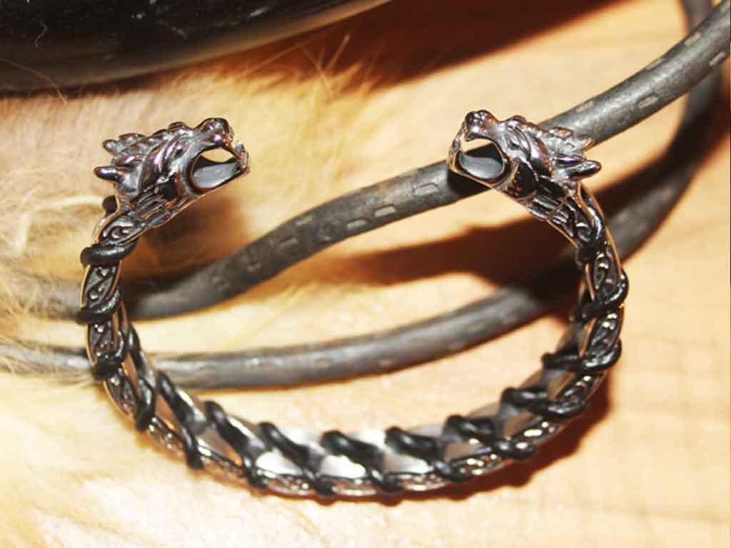 Drachen Edelstahl Armreif