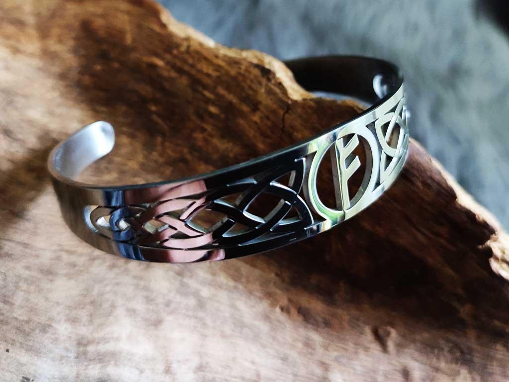 Stainless Steel Fehu Bracelet