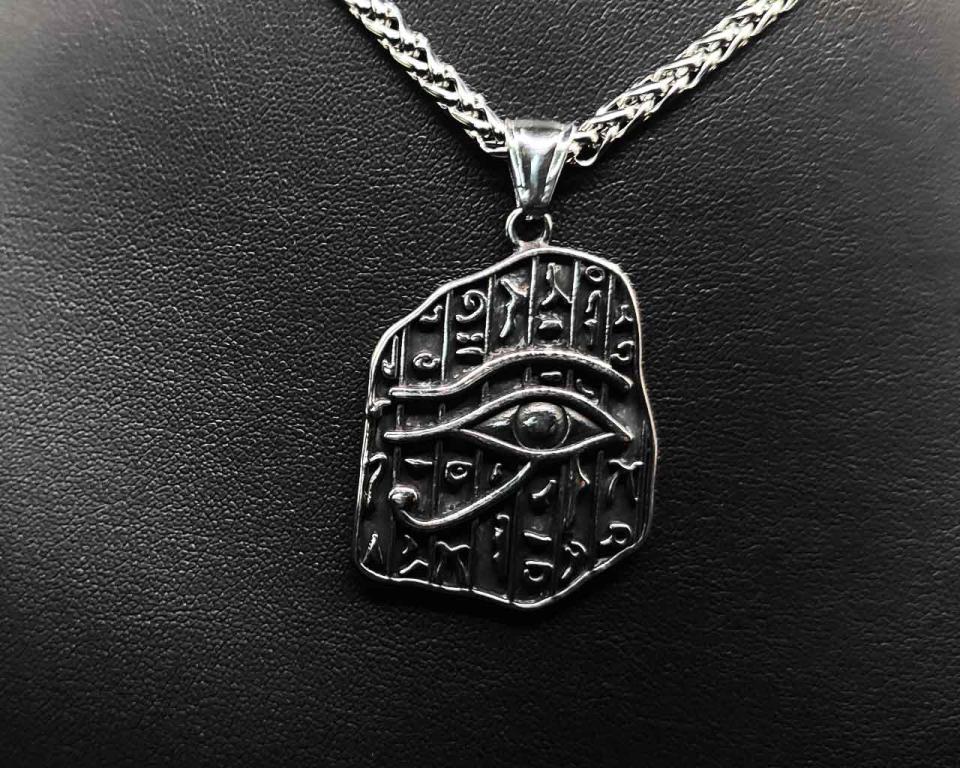 Edelstahlanhänger Auge des Ra