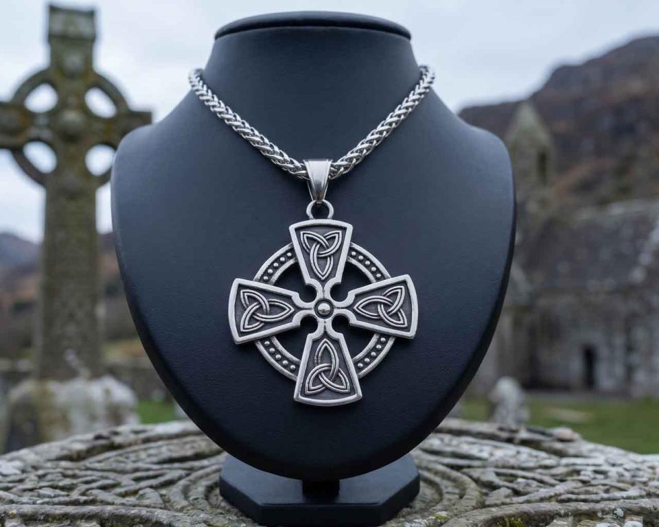 Keltisches Kreuz Anhänger aus Edelstahl