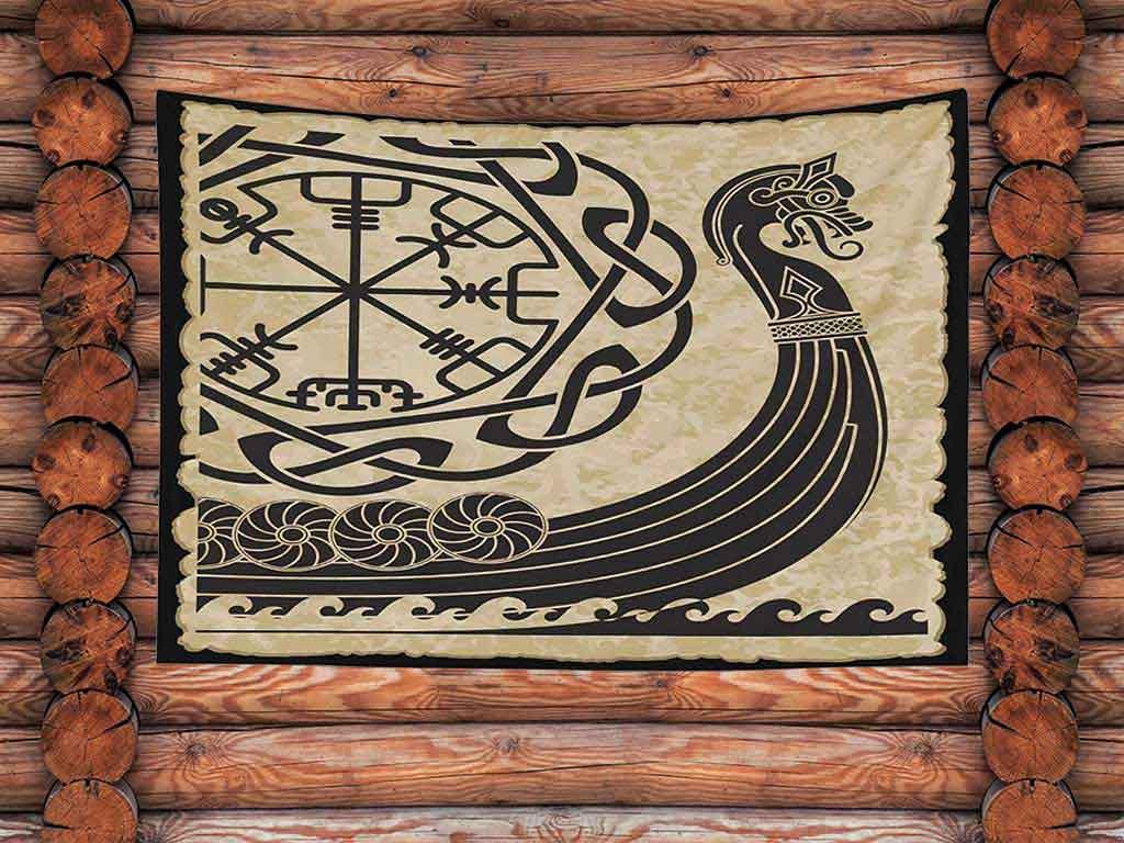 Wandtuch Drachenboot