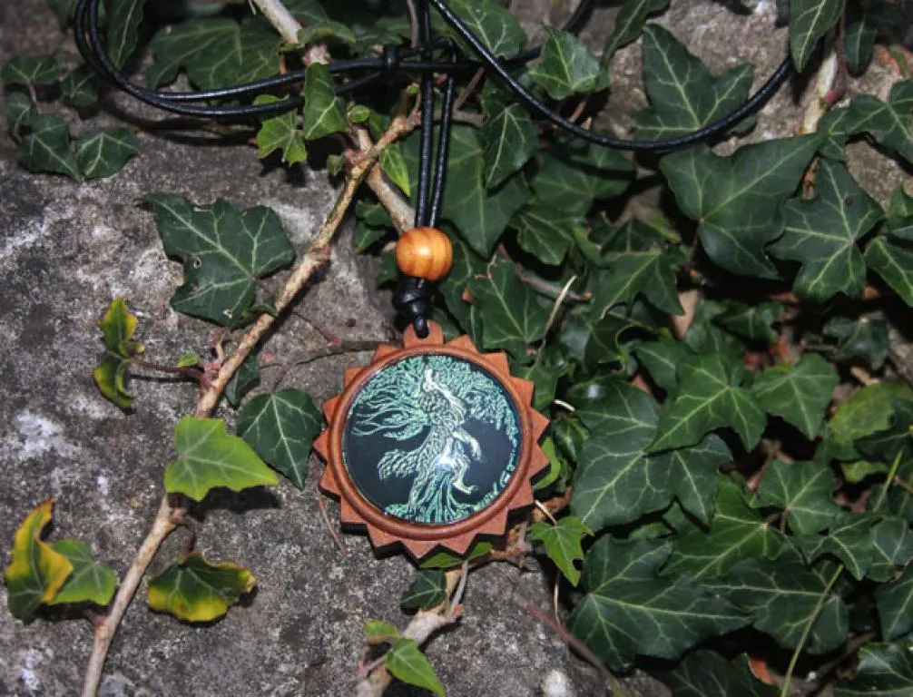 Wooden amulet Fenriswolf
