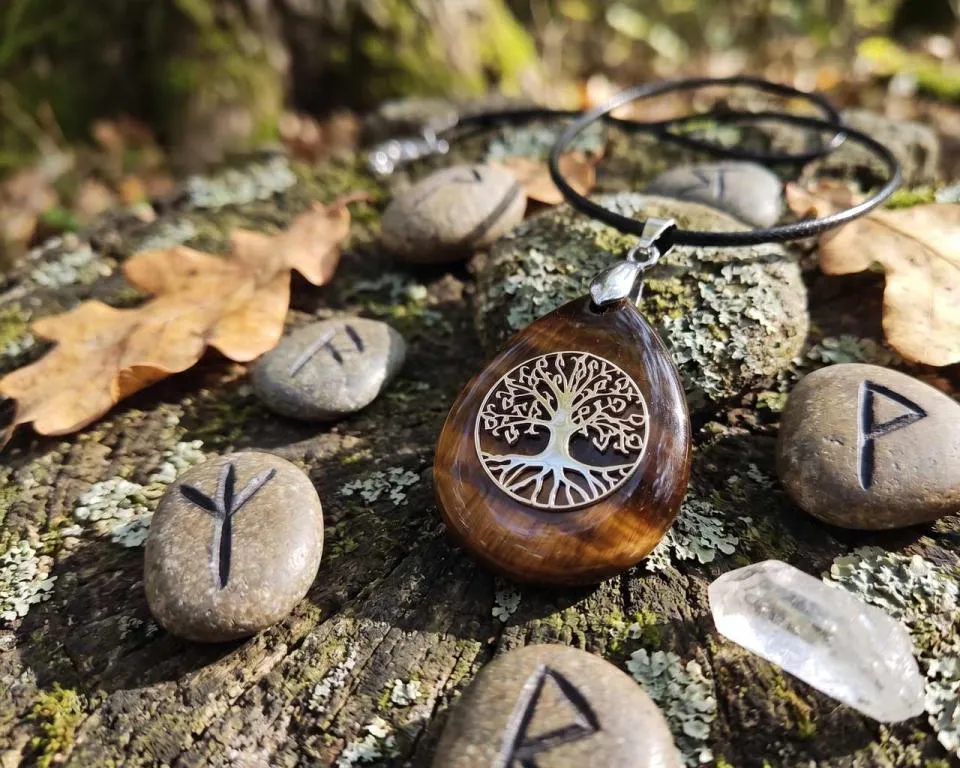 Tree of Life on Tiger Eye