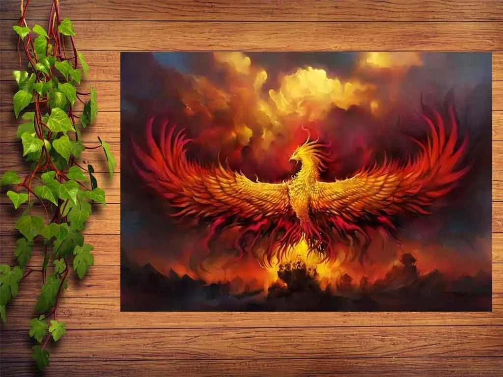 Ascending Phoenix Firebird Tapestry