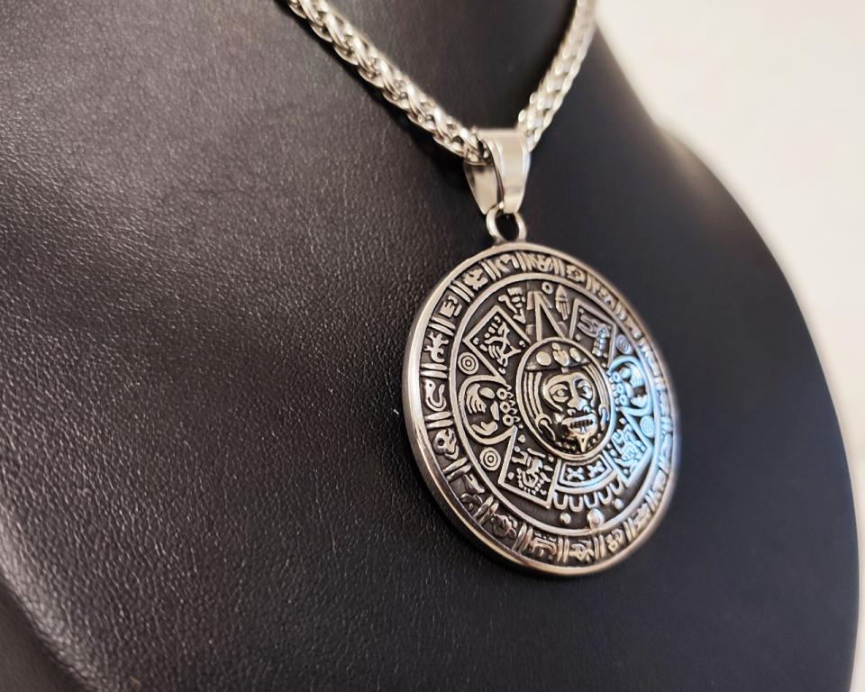 Aztec Sun Pendant Stainless Steel