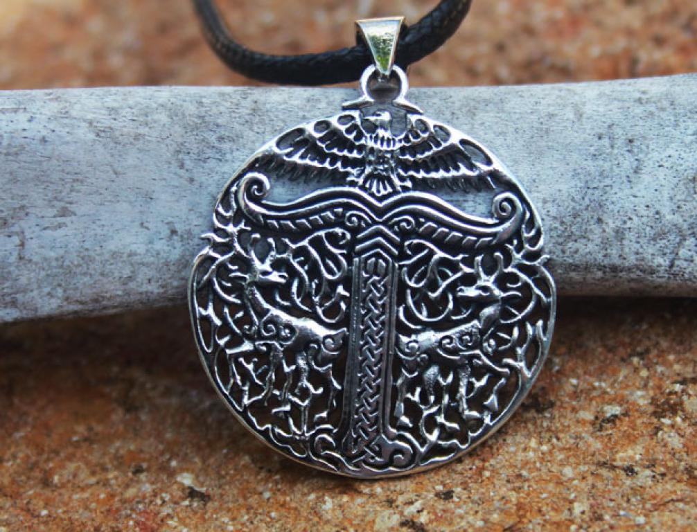 Irminsul with deer and eagle
